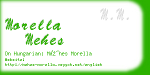 morella mehes business card